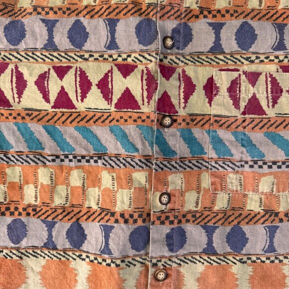 Vintage Territory Ahead Button Up Shirt Womens Large Southwestern Aztec Western‎ - Picture 7 of 8